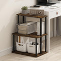 Furinno Turn-N-Tube 3-Tier Toolless Multipurpose Printer Stand Display Storage Shelf, Amber Pine/Black