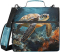 Sea Turtle Binder Bag 3 Ring Zipper with Handle Shoulder Strap | for School Work Office Organizer Storage Case