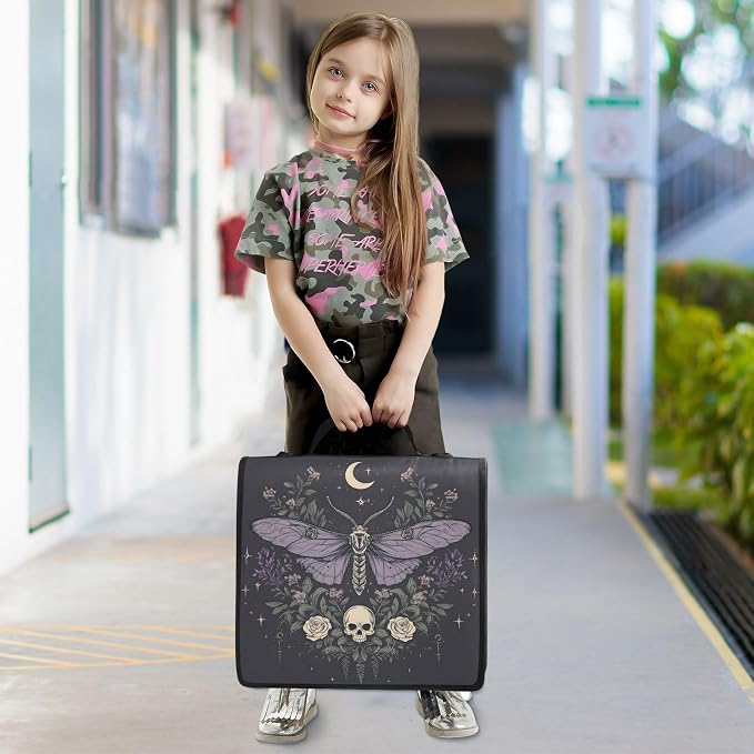 3 D-Ring Zipper Binder Bag, Moth Removable Binder with Zipper Case Hold 300+ Sheets& 13 Inch Laptop for School Office Supplies Organizer