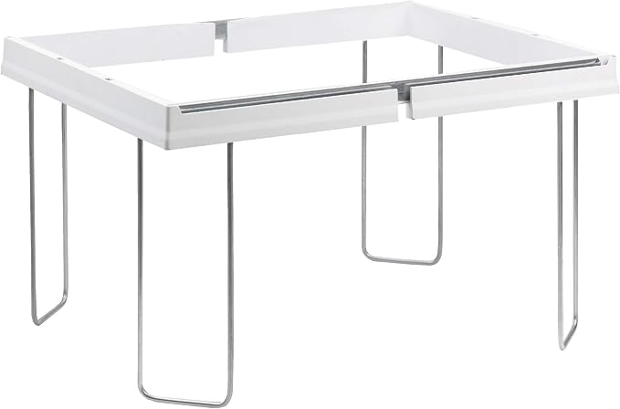 Smead Hanging File Folder Frames, Adjustable, 13” W x 9.25” H x 16”-24” L, White and Silver, Letter Size (64851) (White and Si)