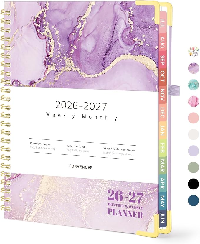 Forvencer Academic Planner 2026-2027, Calendar Jul 2026-Jun 2027, 6" x 8"