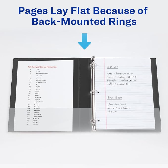 Avery Durable Clear View 3 Ring Binders, 2 Inch EZD Rings, 4-Pack of White Binders (79925)