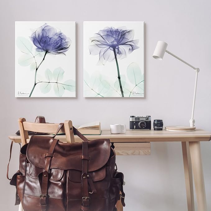 Stupell Industries Purple Rose Floral, 24 x 30 Inch Canvas Wall Art Set | Stupell Industries · By Albert Koetsier · Ready to hang · Elegant floral decor for living room or bedroom · Made in USA