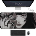 Large Mouse Pad Gaming Mousepad Female Samurai Anime Girl Cool Retro Japanese Desk Mat Big Mousepad Extended Keyboard Computer Pad Office Desk Organizers and Accessories 40x90cm, Style