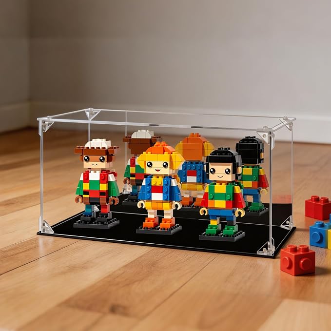 Display Case for Collectibles Assemble Clear Acrylic Box Alternative Glass Case for Display Action Figures Home Storage Organizing Toys (Internal dim 15.3X7.5X7 inch)