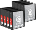 BAZIC Products 2" Black 3-Ring View Binder, Slant-D Ring, 12-Case | 2 inside pockets, 2 in Black view 3-ring binder, slant-D rings, holds up to 480 sheets, Durable poly cover, 2 Pockets