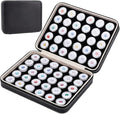 BENECREAT 60 Pcs 1.2x0.6 Inch Plastic Gem Jars, Closeable Gemstone Collection Storage Box with Foam Insert, Display Tray Set for Loose Diamond Collectibles Crystal, Diamond Display Case