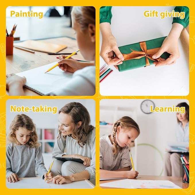 60 PCS Yellow Pencils Bulk with Eraser, Pre-Sharpened HB Spring & Easter Pencils for Kids, School Supplies for Writing, Drawing & Easter Art Crafts(Yellow)