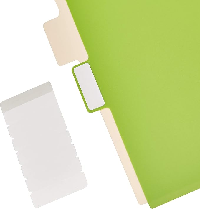 Amazon Basics 8-Tab Plastic Binder Dividers with Multicolor Tab Labels for 3 Ring Binder, Letter Size, 48 Sets