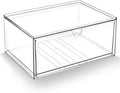 Prsildan Acrylic Makeup Organizer Stackable Clear Storage Drawers for Baby Bottles Desk Organizers for Countertop Vanity Nursery Adjustable Modular System for Cosmetics Jewelry