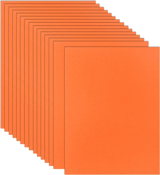 Guakicae 32 Sheets Orange Cardstock 8.5 x 11 for Halloween 80lb | Premium Pumpkin Color Card Stock for DIY Card Making, Halloween Decorations, Scrapbooking, Memos