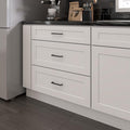 Furinno Shaker Drawer Base Kitchen Cabinet with 3-Drawers, Ready to Assemble, 24 D x 30 W x 34.5 H, White