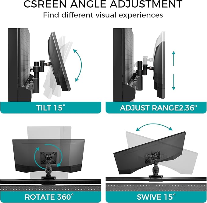EUREKA ERGONOMIC Desk Pegboard Dual Monitor Stand 59x34 Black | Large steel pegboard with dual monitor stands, LED lighting, privacy panel and modular accessories for gaming desks