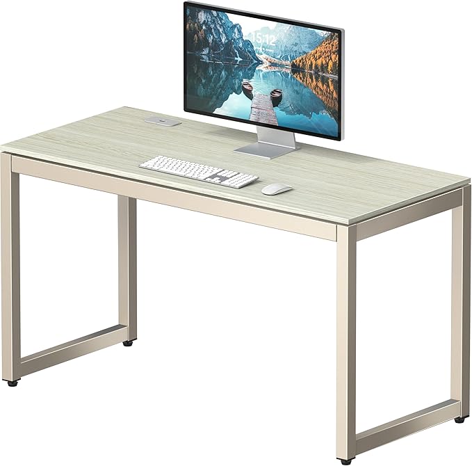 SHW 48-Inch Commercial-Grade Office Computer Desk, Maple | 10-Year Limited Warranty