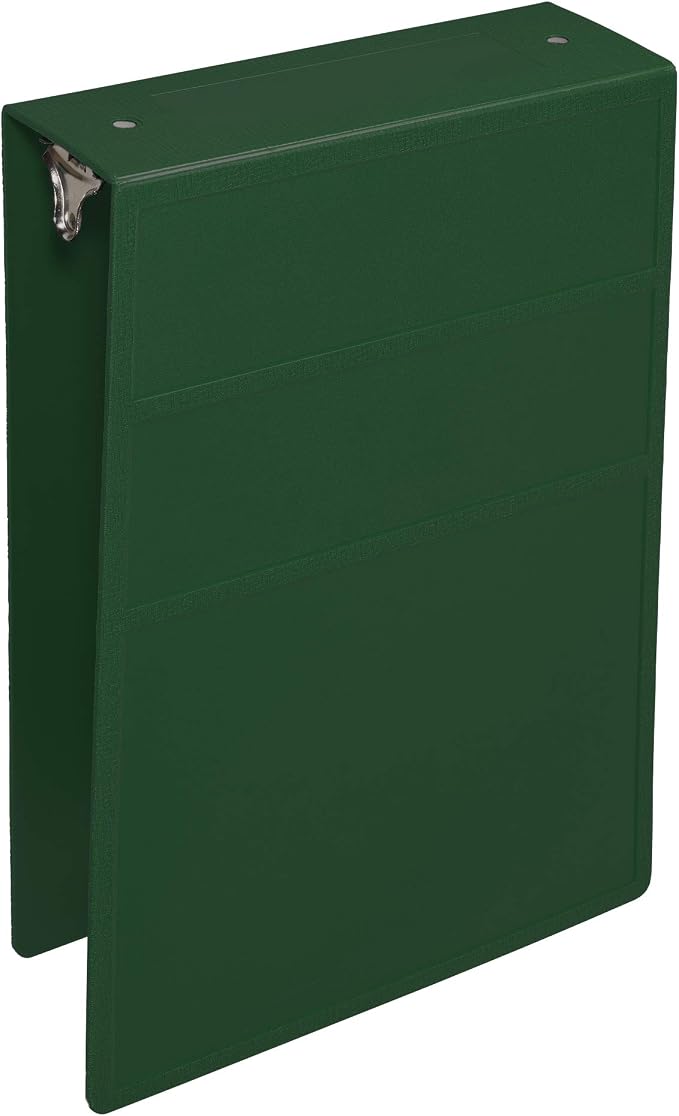 Carstens 3-Inch Heavy Duty 3-Ring Binder - Top Opening, Forest Green, Durable Plastic, Precision No-Gap Rings, Waterproof Cover, No Pockets, Holds 400 Letter Sheets, BPA-Free, Made in USA (1780-3R)