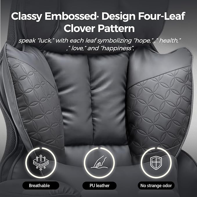 COMHOMA Big and Tall Office Chair Heavy Duty Wide Ergonomic Gaming Chair with Deluxe Embossing Designed Leather with Foot Rest,150°Reclining Adjustable Armrests Pocket Spring Back Support and Pillow