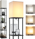 SUNMORY 5 Tier Floor Lamp with Shelves, Modern Square Standing Lamp with 3 Color Temperature Bulb, Corner Display Bookshelf Lamp for Living Room and Bedroom, Tall Shelf Floor Lamp | 3 CCT LED Bulb Include, 70" Tall Corner Shelf Lamp, Display Bookshelf,...