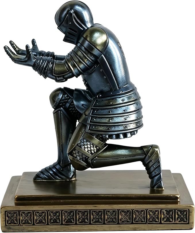 Soldier Executive Knight Pen Holder Personalized Desk Organizers Blue | Desk Accessory Pen Stand for A Gift - Decorative Resin Pencil Holders Desk Organizer For Men