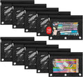 IKAYAS 10 Pack Pencil Pouch for 3 Ring Binder with Zipper, Black | Pencil Pouches Pencil Bags for Classroom bulk Pencil Box Pencil Case for Storing School Students Teacher Supplies