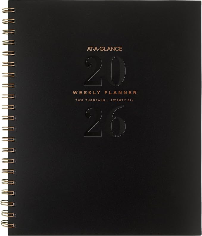 AT-A-GLANCE 2026 Planner, Weekly & Monthly, 8.5" x 11", Large, Signature Lite, Black (YP905L0526)