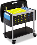 Safco Scoot Mobile File Cart with Work Surface, Fits Letter and Legal-Size Hanging Folders, Includes a Locking Lid & Key