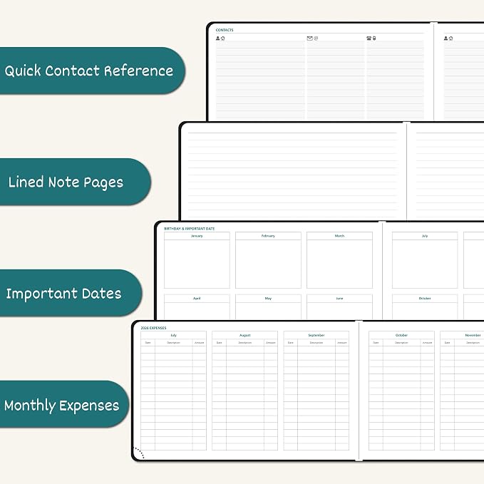 BEZEND 2027 Planner Weekly and Monthly, Daily Calendar Book (9"x5.5")