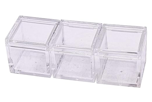 25pcs Acrylic Box Trays for 1" 25.4mm Element Cubes Clear Case Periodic Table Bracket for Elements Collections Science Education Displays