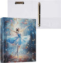 Ballerina in Blue Tutu Skirt 3 Ring Binder 1.5 Inch 1 Pack with 200 Sheet for Kids School Supplies Women Men Office
