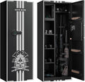 VEVOR 4 Gun Safe, Long Gun Cabinet for Rifles and Pistols, Quick Access Rifle Safe with 3 Ammo Slots and 2 Adjustable Racks, Large Digital Cabinet with Key and Password Lock(Assembly Required)