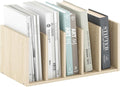 Furinno HERMITE Desk File Folder Organizers, 5-Space Vertical Desktop Office Organization Racks, Desk Top Display Book Shelf, for Paper, Office Supplies, Magazine, Bauhaus Oak