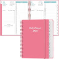 Daily Planner 2026 Full Page Per Day- 2026 Daily & Monthly Planner from January 2026 to December 2026, Day Planner 2026 with 12 Months Tabs, 8.5" x 11", Pink