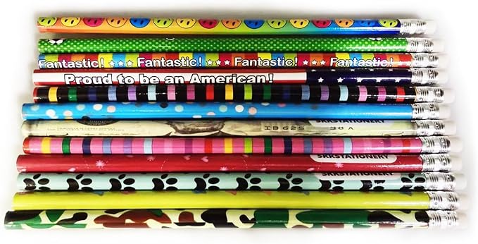 SKKSTATIONERY 288pcs Assorted Colorful Pencils with Eraser