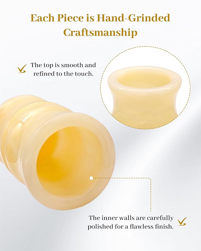 Afghanistan Natural Jade Makeup Brush Holder & Organizer, Small Countertop Vanity Accessories, luxury Makeup Organizer, Christmas Presents, Unique Gifts for Women, Girlfriend, Mum (Honey)