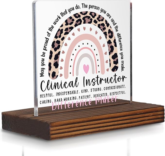 Clinical Instructor Gift Desk Sign, Appreciation Thank You Plaque for Nurse Mentor Nursing School Graduation Office Decor Difference Maker Display PA109