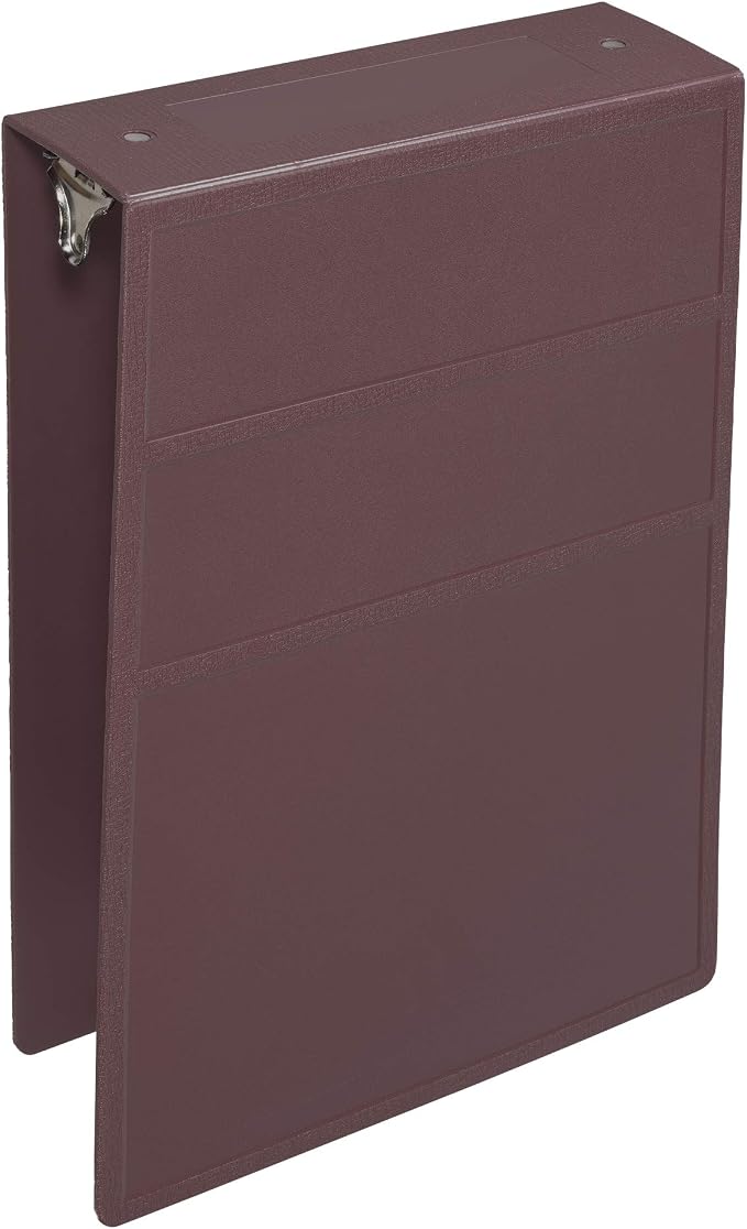 Carstens 3-Inch Heavy Duty 3-Ring Binder - Top Opening, Plum, Durable Plastic, Precision No-Gap Rings, Waterproof Cover, No Pockets, Holds 400 US Letter Sheets, BPA-Free, Made in USA (1716-3R)