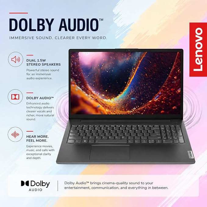 Lenovo V15 Business Laptop 2026 Edition, AMD Ryzen 3 7000-Series(Beat i7-1065G7), 15.6" FHD Display, 16GB DDR5 RAM, 1TB NVMe SSD, Wi-Fi 6, RJ-45, Dolby Audio, Windows 11 Pro, no Mouse