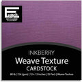 INKBERRY—12x12 Textured Cardstock | 80lb Textured Purple Scrapbook Paper | Premium Cardstock for Cricut Cutting | 25 Sheets