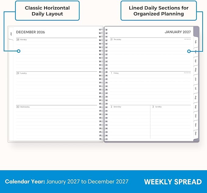 Blue Sky 2027 Weekly & Monthly Planner Calendar, 8.5"x11", Laila