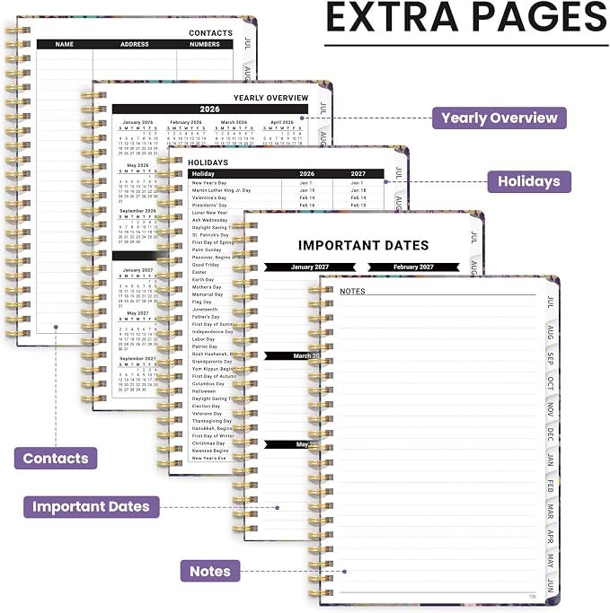 ZOTIA Planner 2026-2027 Weekly & Monthly Calendar Planner Jul 2026-Jun 2027