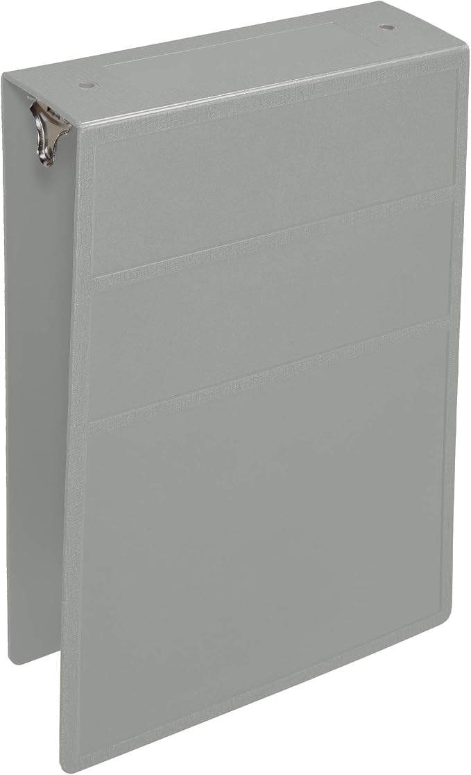 Carstens 3-Inch Heavy Duty 3-Ring Binder - Top Opening, Ash Gray, Durable Plastic, Precision No-Gap Rings, Waterproof Cover, No Pockets, Holds 400 US Letter Sheets, BPA-Free, Made in USA (1752-3R)