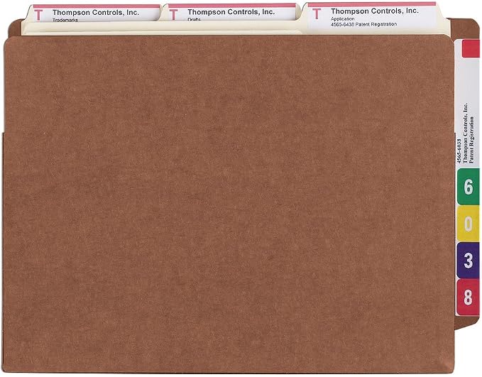 Smead End Tab TUFF® File Pocket, Reinforced Straight-Cut Tab, 7" Expansion, Tyvek® Gusset, Extra Wide Letter Size, Redrope, 5 per Box (73795) (Pack of 5)