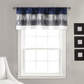 Lush Decor Night Sky Sequins Valance Curtain Single, 52"W x 18"L Navy & White - Kitchen Curtains Valances For Windows - Bathroom Curtains Window