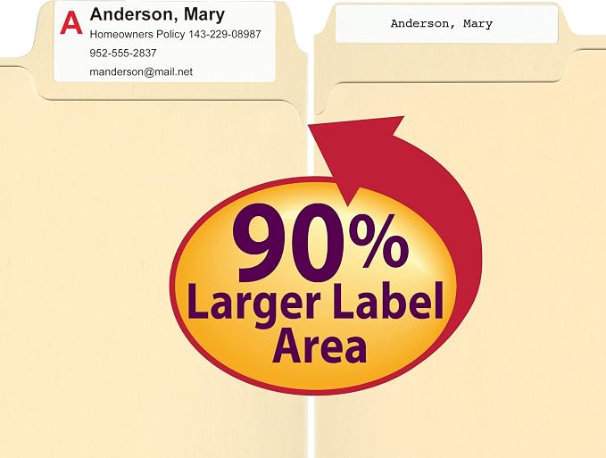 Smead SuperTab File Folder, Oversized 1/3-Cut Tab, Letter Size, Manila, 100 Per Box (10301) (Pack of 5)