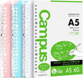 Kokuyo Campus Smart Ring Binders 3 Pack, A5 Binder Notebooks + 60 Sheets Graph Filler Paper, 25 Sheet Capacity, 20 Ring, Slim Binder Folder for Meeting and Classes, Light Color