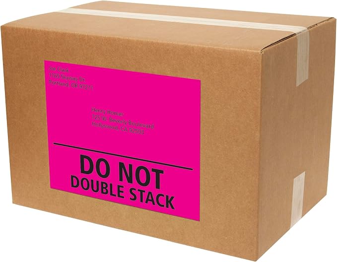 Avery Neon Shipping Labels, Laser Printable, Assorted: Green, Pink, Yellow Labels, 15 Total (5975) (Pack of 5)