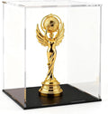 Acrylic Display Case, Clear Collectible Display Box with Matte Black Base, Dustproof Acrylic Showcase, Easy Self Assembly Storage Cases for Art Figurine, Trophy and Action Figures, 7 x 7 x 11 inch