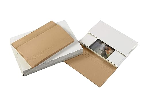 Tape Logic TLM4BK Easy-Fold Mailers, 17 1/8" x 14 1/8" x 2" White (Pack of 50)