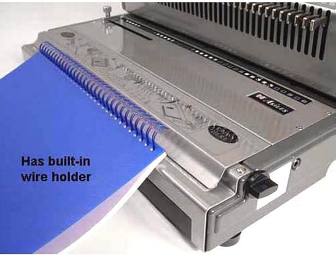 Akiles WireMac-31 Model AWM31 Wire Punch & Binding Equipment, 3:1 Pitch, All 40 Disengaging Dies, Square (0.157″ x 0.157″) Hole Punch, Heavy-Duty, 20 Sheets Single Punching Capacity (20 lbs Paper) | Punch and Closer, 3:1 Pitch Twin Loop Wire, Heavy Dut...