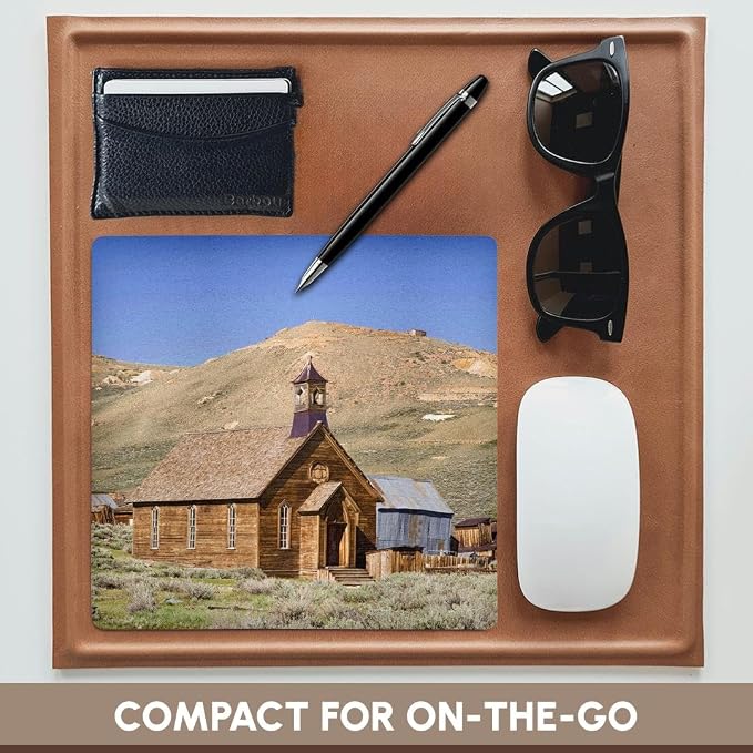 3D Rose "Ca Bodies State Historic Park Methodist ChurchUs05 Jwi0175Jamie and Judy Wild" Matte Finish Mouse Pad - 8 x 8" - mp_88502_1