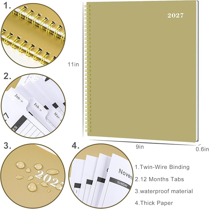 2027 Monthly Planner, Jan 2027 - Dec 2027 Planner